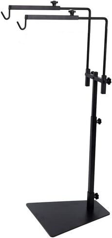 حامل مصباح الزواحف، دعامة مصباح للحيوانات الأليفة، خطافين قابلان للتعديل، حامل مصباح أرضي معدني، دعم المصباح للزواحف أو النباتات العصارية، ضوء تسخين تررم زجاجي in Kuwait