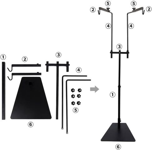 حامل مصباح الزواحف، دعامة مصباح للحيوانات الأليفة، خطافين قابلان للتعديل، حامل مصباح أرضي معدني، دعم المصباح للزواحف أو النباتات العصارية، ضوء تسخين تررم زجاجي in Kuwait