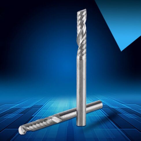 نهاية طاحونة ، 5 قطع 1/8 بوصة عرقوب 3.0 مم × 12 مم كربيد شقة الأنف نهاية مطحنة القاطع CNC راوتر قطع الناي للخشب الألومنيوم الصلب التيتانيوم in Kuwait