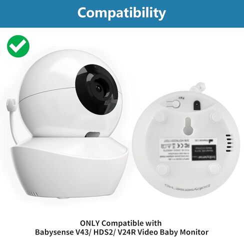 حامل حائطي لمراقبة الأطفال قابل للتعديل لجهاز مراقبة الأطفال فيديو Babysense V43/HDS2/V24R، زاوية رؤية مثالية وسهولة التركيب - يثبت على الحائط فقط in Kuwait