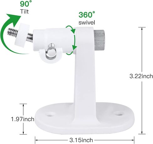 حامل حائطي لمراقبة الأطفال قابل للتعديل لجهاز مراقبة الأطفال فيديو Babysense V43/HDS2/V24R، زاوية رؤية مثالية وسهولة التركيب - يثبت على الحائط فقط in Kuwait