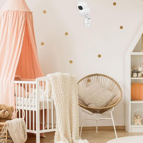 حامل حائطي لمراقبة الأطفال قابل للتعديل لجهاز مراقبة الأطفال فيديو Babysense V43/HDS2/V24R، زاوية رؤية مثالية وسهولة التركيب - يثبت على الحائط فقط in Kuwait