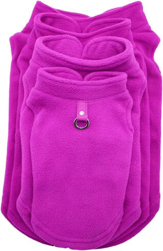 Dog Fleece Vest Soft Winter Jacket Sweater with D-Ring Leash Cold Weather Coat Hoodie for Small Medium Large Dogs Red X-Large in Kuwait