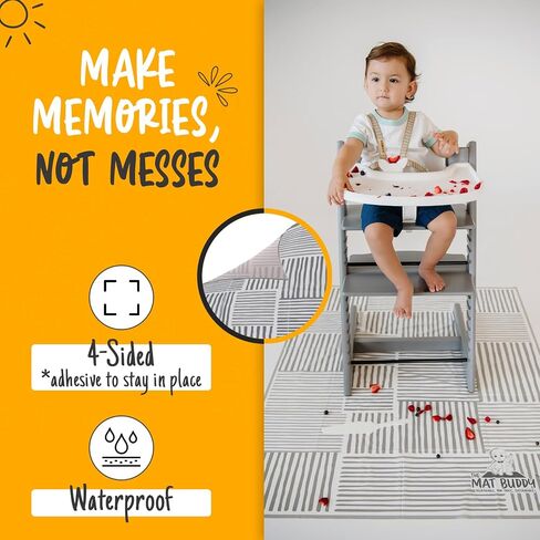 Disposable Place Mats with 4-Sided Adhesive, 30 Count - 100% Waterproof, Non-Toxic - Baby Led Weaning & Restaurant Supplies, 18"x12" in Saudi Arabia