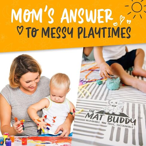 Disposable Place Mats with 4-Sided Adhesive, 30 Count - 100% Waterproof, Non-Toxic - Baby Led Weaning & Restaurant Supplies, 18"x12" in Saudi Arabia