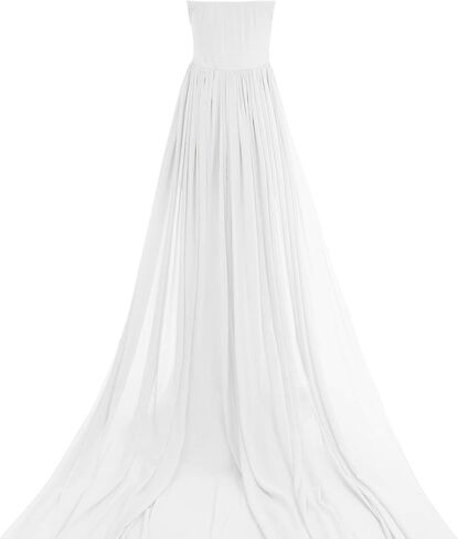 المرأة قبالة الكتف حمالة متعب حورية البحر فستان الأمومة أنيقة جاهزة ثوب الشيفون لالتقاط الصور الفوتوغرافية طفل دش in Kuwait