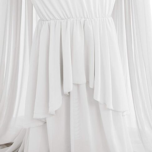 المرأة قبالة الكتف حمالة متعب حورية البحر فستان الأمومة أنيقة جاهزة ثوب الشيفون لالتقاط الصور الفوتوغرافية طفل دش in Kuwait