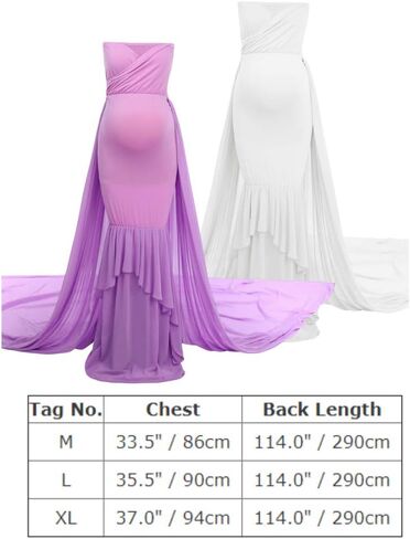 المرأة قبالة الكتف حمالة متعب حورية البحر فستان الأمومة أنيقة جاهزة ثوب الشيفون لالتقاط الصور الفوتوغرافية طفل دش in Kuwait