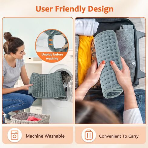 وسادة تسخين لآلام الظهر، وسادة تسخين كهربائية مع 6 خيارات للحرارة، 4 مؤقتات إيقاف تلقائي، حزام لف حراري فوري لتشنجات الدورة الشهرية، آلام الدورة الشهرية، الرقبة والكتفين، أفضل هدايا عيد الميلاد in Kuwait