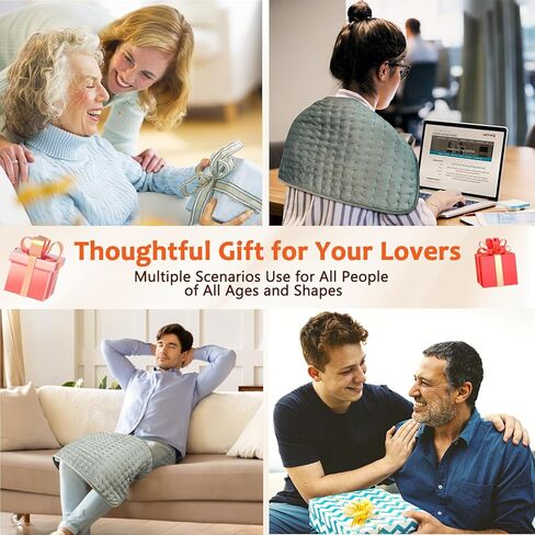 وسادة تسخين لآلام الظهر، وسادة تسخين كهربائية مع 6 خيارات للحرارة، 4 مؤقتات إيقاف تلقائي، حزام لف حراري فوري لتشنجات الدورة الشهرية، آلام الدورة الشهرية، الرقبة والكتفين، أفضل هدايا عيد الميلاد in Kuwait