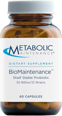 Metabolic Maintenance BioMaintenance 50 Billion CFU Probiotic Capsules - Lactobacillus + Bifidobacterium Shelf Stable Probiotic (60 Capsules) in Kuwait