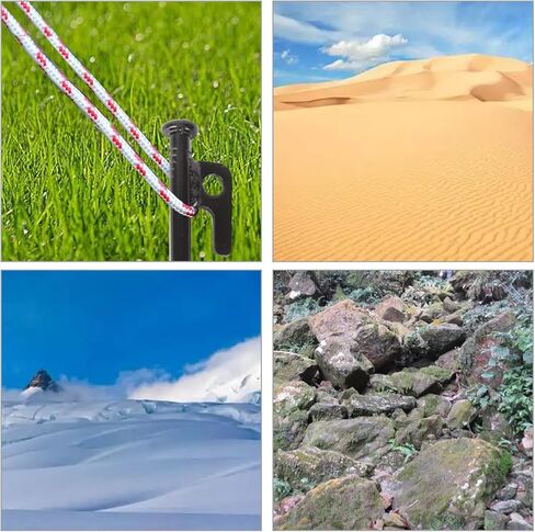 اوتاد خيمة من باوز مقاس 15.7 انش من الستيل المعدني شديد التحمل، اوتاد خيمة التخييم غير قابلة للكسر وغير مرنة لرحلات الخيام في الهواء الطلق ومظلة القنب الكبيرة الصلبة الارضية الصخرية in Kuwait