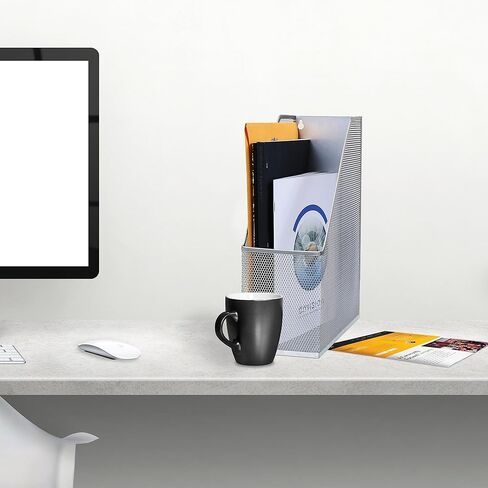 YBM HOME Mesh Steel Deluxe Magazine Rack, Extra Wide Magazine File Holder (1, Black) in Kuwait