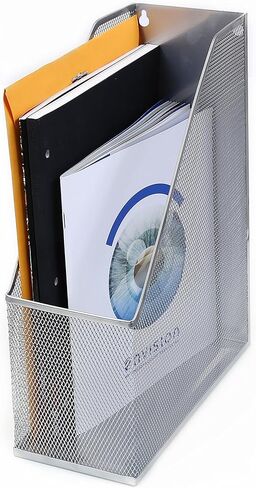 YBM HOME Mesh Steel Deluxe Magazine Rack, Extra Wide Magazine File Holder (1, Black) in Kuwait