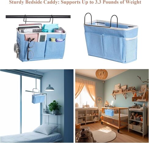 حقيبة تخزين بجانب السرير من cnmg، معلقة بجانب السرير، معلقة للسرير، وغرف النوم الجامعية، وأسرّة المستشفيات، والألواح الأمامية بطابقين in Kuwait