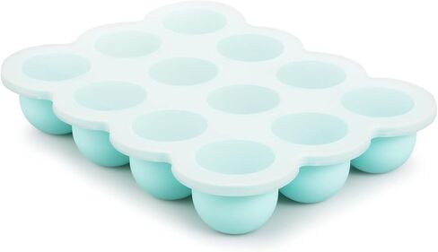 Silicone Baby Food Freezer Tray 2Pack Perfect Food Storage Containers for Homemade Baby Food, Fruit Purees, Breastmilk, Vegetable (Grey + Tan) in Kuwait