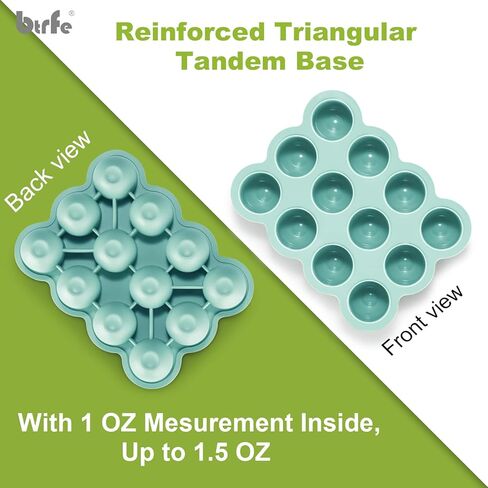 Silicone Baby Food Freezer Tray 2Pack Perfect Food Storage Containers for Homemade Baby Food, Fruit Purees, Breastmilk, Vegetable (Grey + Tan) in Kuwait