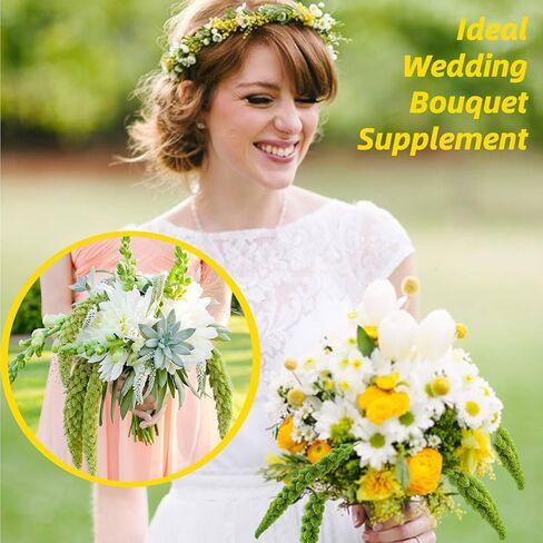 Dried Millet Stems Wheat Flowers - 10 Pcs Real Autumn Flowers with Stems Bulk, 100% Natural Millet Dry Flowers for Boho Home Decor, Floral Vase Arrangement, Wedding, DIY Crafts, Farmhouse Decor in Kuwait