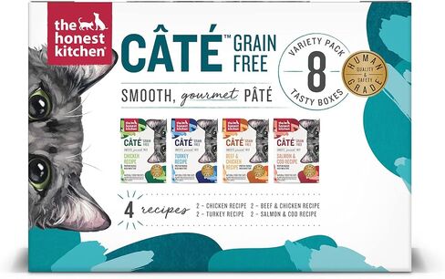 The Honest Kitchen Câté™ طعام رطب للقطط خالي من الحبوب باللحم البقري والدجاج، 5.5 أونصة (عبوة من 12 قطعة) in Kuwait
