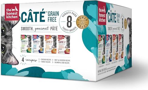 The Honest Kitchen Câté™ طعام رطب للقطط خالي من الحبوب باللحم البقري والدجاج، 5.5 أونصة (عبوة من 12 قطعة) in Kuwait