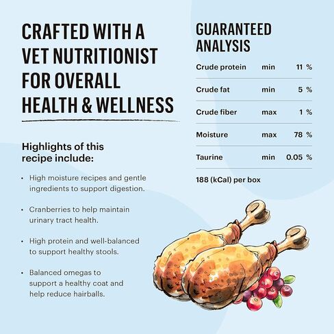 The Honest Kitchen Câté™ طعام رطب للقطط خالي من الحبوب باللحم البقري والدجاج، 5.5 أونصة (عبوة من 12 قطعة) in Kuwait