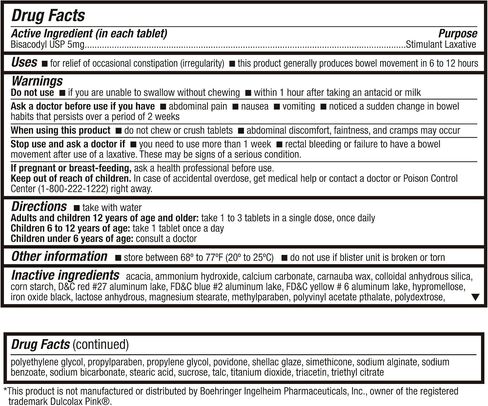 HealthA2Z Woman's Gentle Laxative, Bisacodyl Stimulant Laxative 5mg, 24 Packs of 25 Tablets (600 Tablets Total), Value Package in Kuwait
