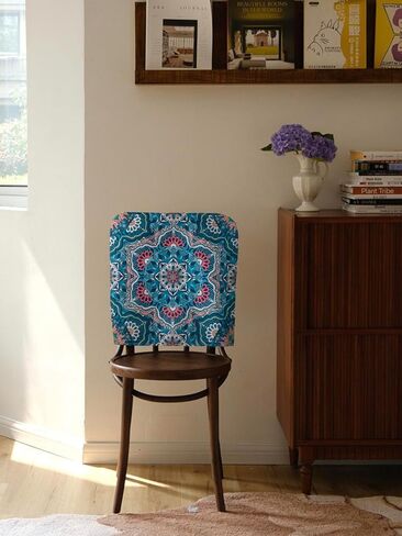 Deisy Dee 4 Packs Dining Chair Back Cover, Washable Removable Chair Slipcover Back Chair Protector for Party Decoration (4, Love) in Kuwait