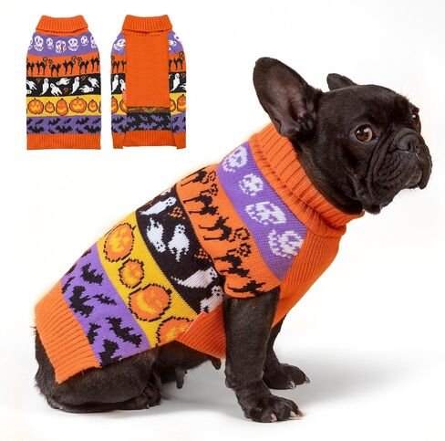 KYEESE Valentines Day Dog Sweaters Colorful Radiant Printing Love Design with Leash Hole Pet Sweater Pet Clothes,M in Kuwait