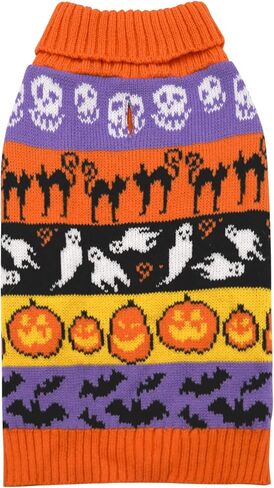 KYEESE Valentines Day Dog Sweaters Colorful Radiant Printing Love Design with Leash Hole Pet Sweater Pet Clothes,M in Kuwait