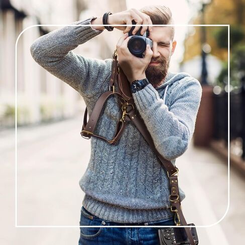 Camera Harness,Leather Camera Strap for 1 or 2 Camera | Dual Camera Harness for Photographers,Multi Camera Gear for Dslr/Slr Strap,Camera Strap Single or Dual in Saudi Arabia
