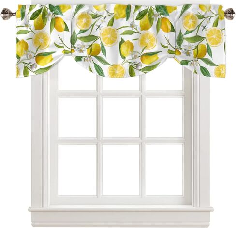 المحيط التعادل حتى الستائر للنوافذ، بحري المحيط نجم البحر فرس البحر شل قصيرة نافذة الستارة العلاجات لغرفة المعيشة، قابل للتعديل قضيب جيب المطبخ ربط الستائر الستارة، 1 لوحة، 54 "× 18" in Kuwait