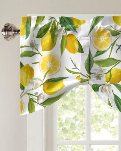 المحيط التعادل حتى الستائر للنوافذ، بحري المحيط نجم البحر فرس البحر شل قصيرة نافذة الستارة العلاجات لغرفة المعيشة، قابل للتعديل قضيب جيب المطبخ ربط الستائر الستارة، 1 لوحة، 54 "× 18" in Kuwait