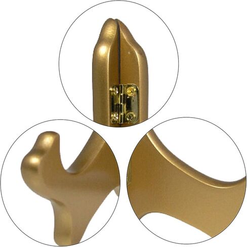 BANBERRY DESIGNS Gold Metallic Wood Easels Premium Quality Display Plate Stand Holder - 7" H - Set of 3 Pieces in Saudi Arabia