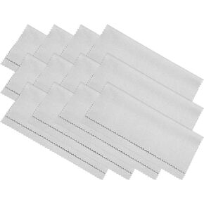 PATIKIL Eyeglass Microfiber Cleaning Cloth 6"x6", 24 Pack Glasses Cleaning Cloth Soft Suede Wipe Screen Cloth for Camera Lens Eyeglasses Screens in Individual Vinyl Pouch, White