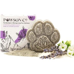 Pawson Dog Shampoo Bar - Natural Pet Shampoo with Rice Water and Aloe for Animals, Puppy Essentials, Peony Vanilla Scent