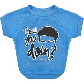 Friends the TV Show How You Doin Dog T Shirt in Blue | Soft Dog Shirt, Machine Washable Pull-Over Dog Tshirt, Light Weight & Semi-Stretch | Size X-Large for All Large and Extra Large Dogs in Kuwait