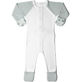 goumikids Goumi'all، بيجامة أطفال ذكية قابلة للتعديل مصنوعة من مواد عضوية ناعمة - وادل (نعناعي)، 3-6 أشهر in Kuwait