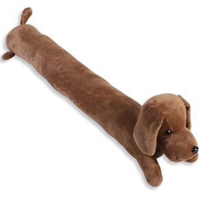 sanlykate الكلب تحت مسودة الباب سدادة لأسفل الباب، 3lb 34-36 بوصة الثقيلة الزخرفية النسيج الحيوان مسودة مانع الباب، توفير الطاقة عازلة للصوت الحرس، منقوشة البني in Kuwait