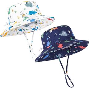 Baby Boy Sun Hat, Summer Beach UPF 50+ Sun Protection Hats, Toddler Kids Wide Brim Sun Hats Cap