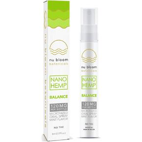 Nu Bloom Botanicals Balance Oral Spray - Nano Hemp Spray for Calm Support,Wellness - Fresh Breath Spray Oral - 8ml -120mg in Saudi Arabia
