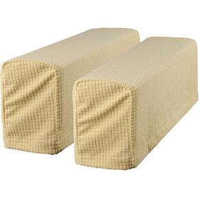 CM Anti-Slip Sofa Armrest Slipcover Anti-dust Armchair Stretch Cover for Sofa Recliner Armchair Couch Protector, One Pair (Black) in Kuwait