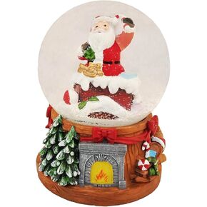 كرة الثلج الموسيقية لعيد الميلاد سانتا في المدخنة ووتر سنو غلوب مع موسيقى 100 مم من الراتنج البوليستر in Kuwait