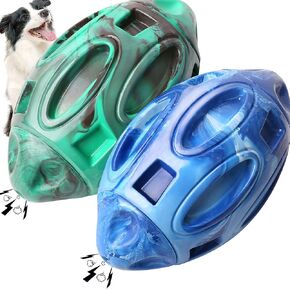 2 Pack Squeaky Dog Toys for Aggressive Chewers Large Medium Small Puppy Interactive Dog Chew Toy Durable Rubber Indestructible Tough Ball (Blue Green) in Kuwait