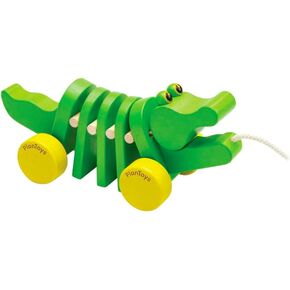 PlanToys Penguin Wheelie Push Toy for Toddlers - Sustainably Made from Rubberwood Featuring Organic-Pigment Coloring and Water-Based Dyes with Waddling Action When Pushed in Saudi Arabia