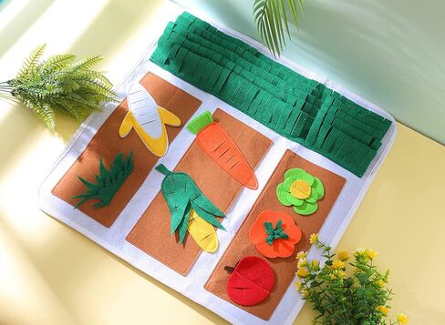 Rabbit Foraging Mat 20" × 20" Machine Washable Polar Fleece Pet Snuffle Mat Encourages Natural Foraging Skills Interactive Games for Bunny, Guinea Pigs, Chinchillas, Small Animals, Dog in Kuwait