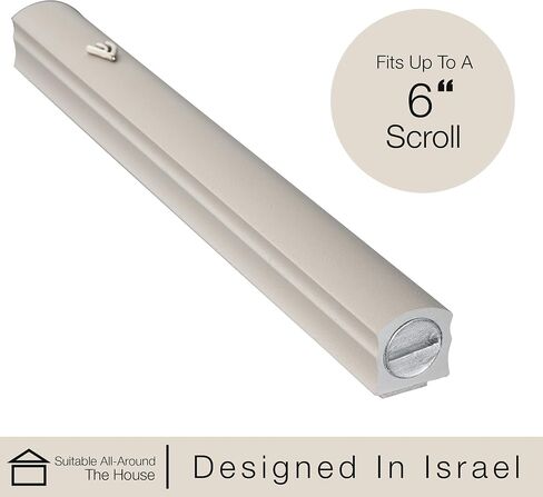 حافظة A&S Mezuzot Alumium Mezuzah باللون الفضي بتصميم شين مقاوم للطقس، باب Mezuza Judaica Art لمباركة المنزل (أسود، 5 بوصات) in Saudi Arabia