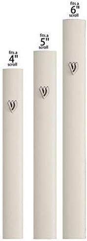حافظة A&S Mezuzot Alumium Mezuzah باللون الفضي بتصميم شين مقاوم للطقس، باب Mezuza Judaica Art لمباركة المنزل (أسود، 5 بوصات) in Saudi Arabia