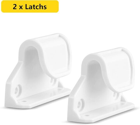 قطع غيار لبوابة الطفل القابلة للسحب، ملحقات بوابة الطفل القابلة للسحب من ليكزيست، مجموعة ادوات اصلية (تتضمن 2 × مزالج + 2 × دعامات + 1 مجموعة من البراغي) للبوابة القابلة للسحب (ابيض) in Kuwait