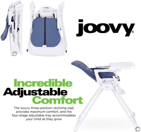 كرسي مرتفع Joovy Nook NB يتميز بصينية مفتوحة قابلة للتعديل بأربعة أوضاع، ومقعد قابل للإمالة بثلاثة أوضاع، وعجلات أمامية لمزيد من الحركة - يمكن طيه بشكل مسطح لسهولة التخزين، لائحة in Saudi Arabia