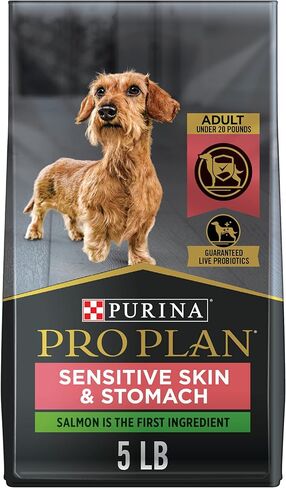 Purina Pro Plan Sensitive Skin and Sensitive Stomach Small Breed Dog Food, Salmon & Rice Formula - 5 lb. Bag in Saudi Arabia